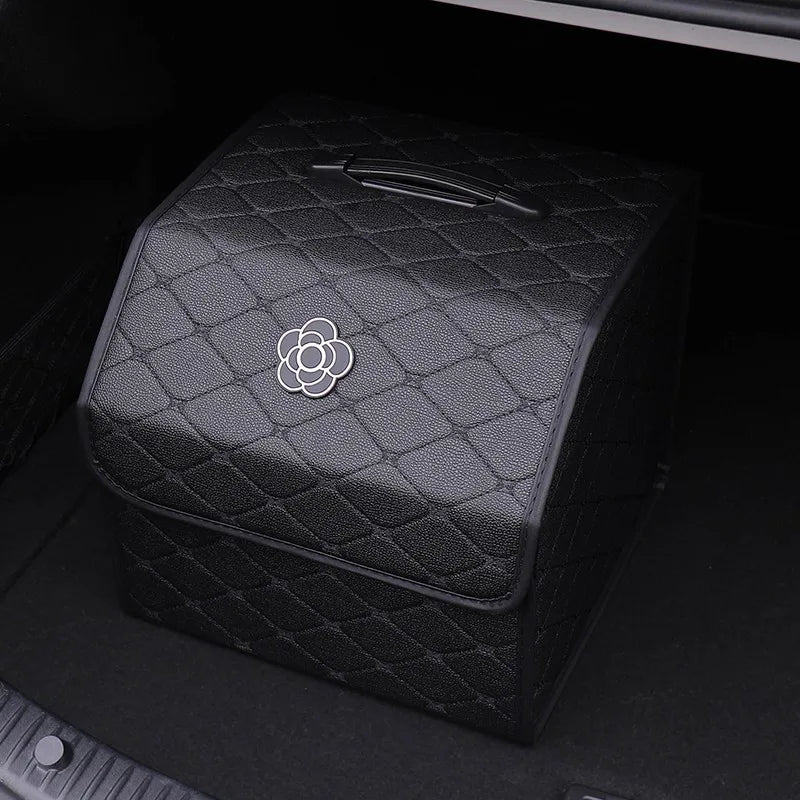 Car Trunk Organizer Durable Foldable Storage Box with Easy-Clean Compartments Versatile Interior Accessories for Car Organizati