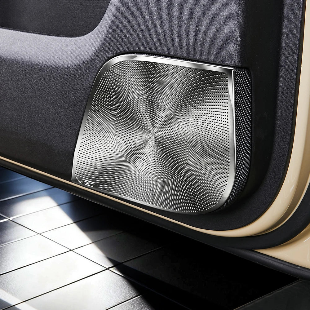 Car Door Horn Cover Audio Frame Fit For CHERY ICAR V27 2025 2026 Interior Stainless Steel Patch Modification Accessories