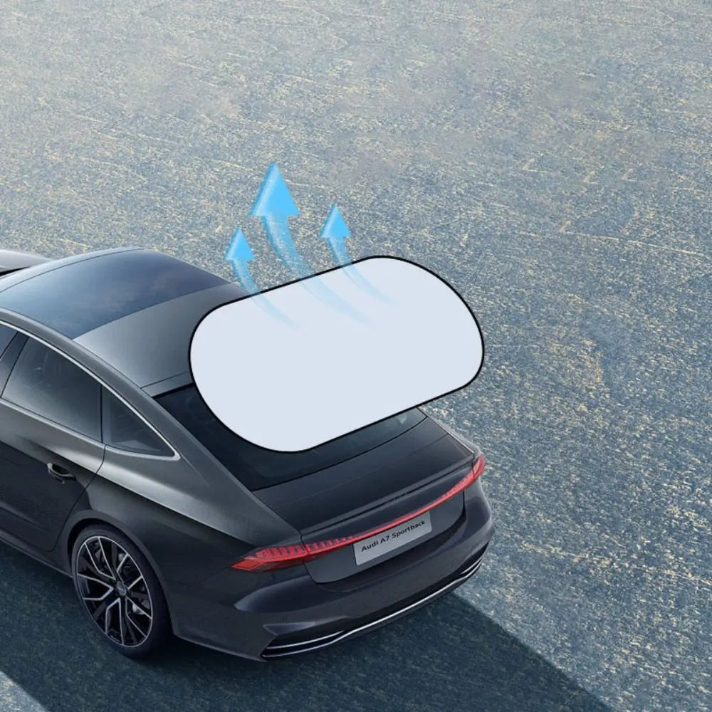Car Sun Shade UV Protection Folding Auto Rear Window Sunshade Universal Car Window Visor with Suction Cups