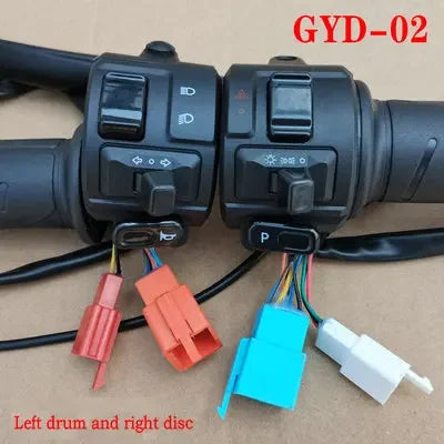 Tricycle Conversion Part Electric Bicycle Battery Vehicle Throttle+combination Switch Scooter Handle+button Assembly