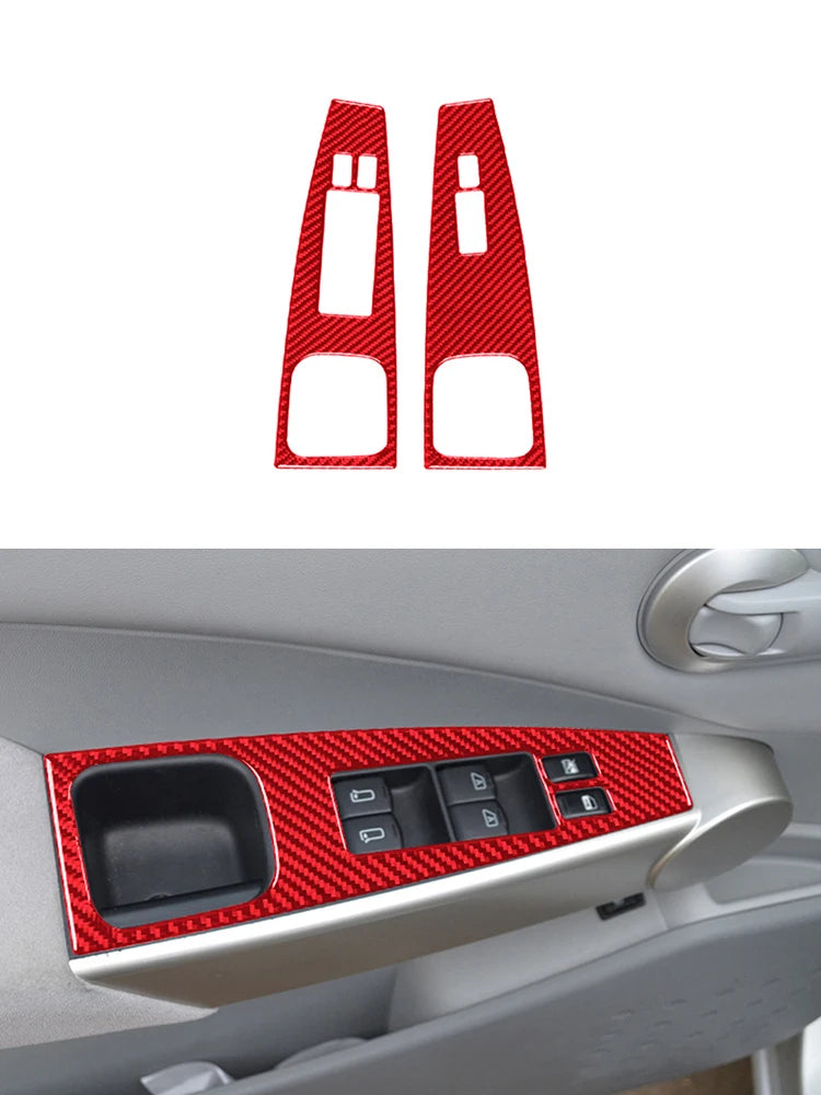Carbon Fiber Red Sticker Car Interior Accessories For Nissan Quest 2004 2005 2006 Center Control Panel Dashboard Decorative Trim