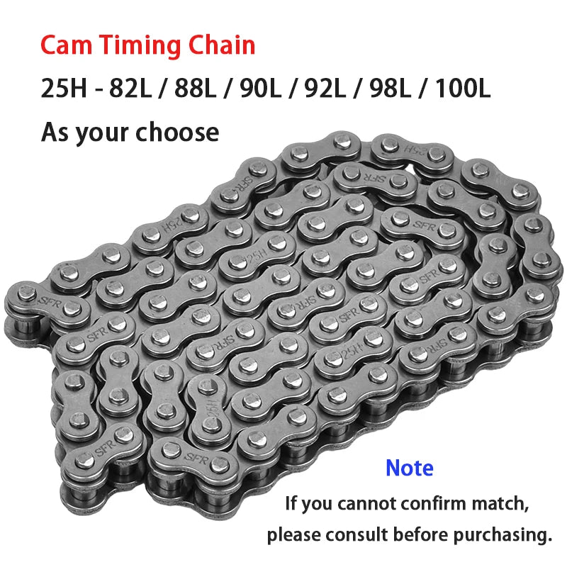 Motorcycle Cam Timing Chain 25H 82L 88L 90L 92L 98L 100L 82 88 90 92 98 100 Links L Link For YAMAHA ATV HONDA SUZUKI