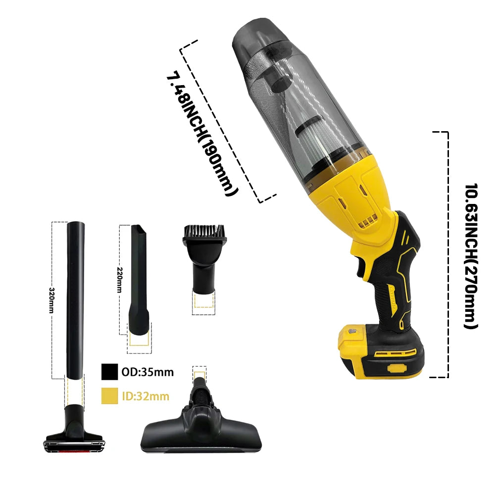 22000 Cordless Handheld Vacuum Cleaner Portable Vacuum with 4 different nozzles for Pet Hair Wood Floor Carpet Sofa Car Cleaning