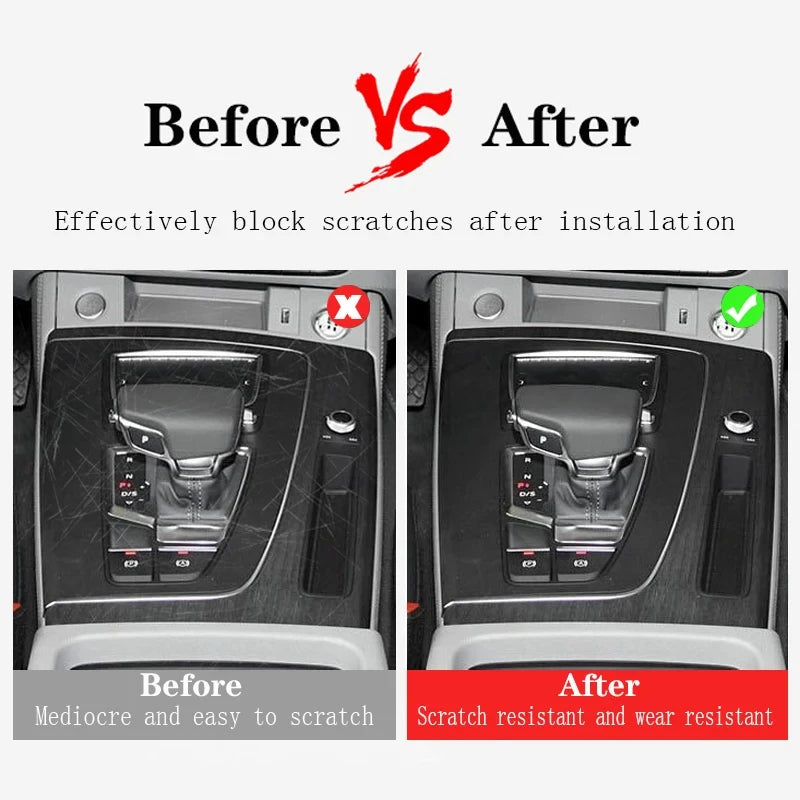 For Audi Q5 Sportback 2024 2023 Car interior Accessories film transparent TPU Gear Panel Center Console PPF Protection Sticker