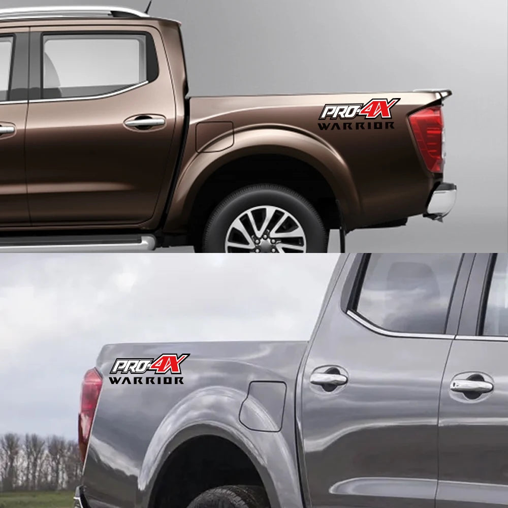 Pickup Rear Bed Side Decals Truck Graphic Pro 4X Car Vinyl Decor Sticker Cover Auto Accessories For Nissan Navara Warrior SL ST