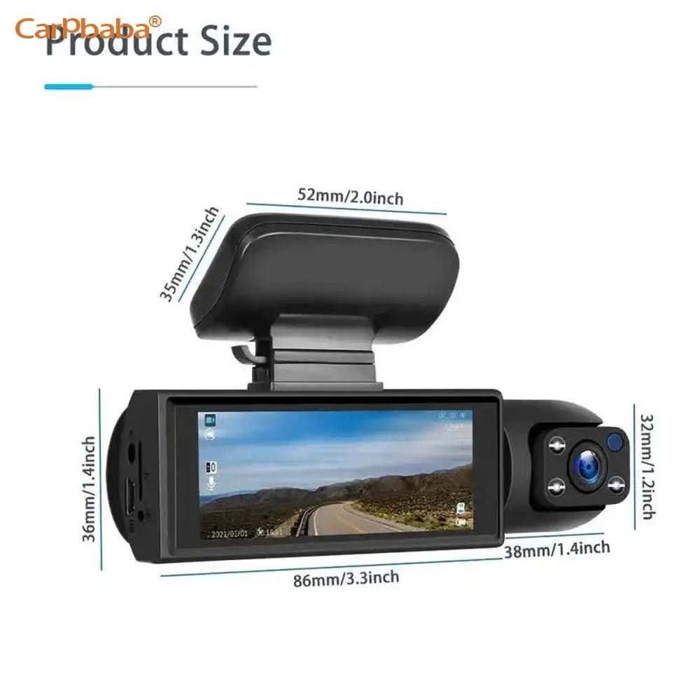 4K+1080P+1080P HD WiFi Dash Cam for Car DVR Camera Video Recorder Auto Night Vision WDR Voice Control Wireless 24H Parking Mode