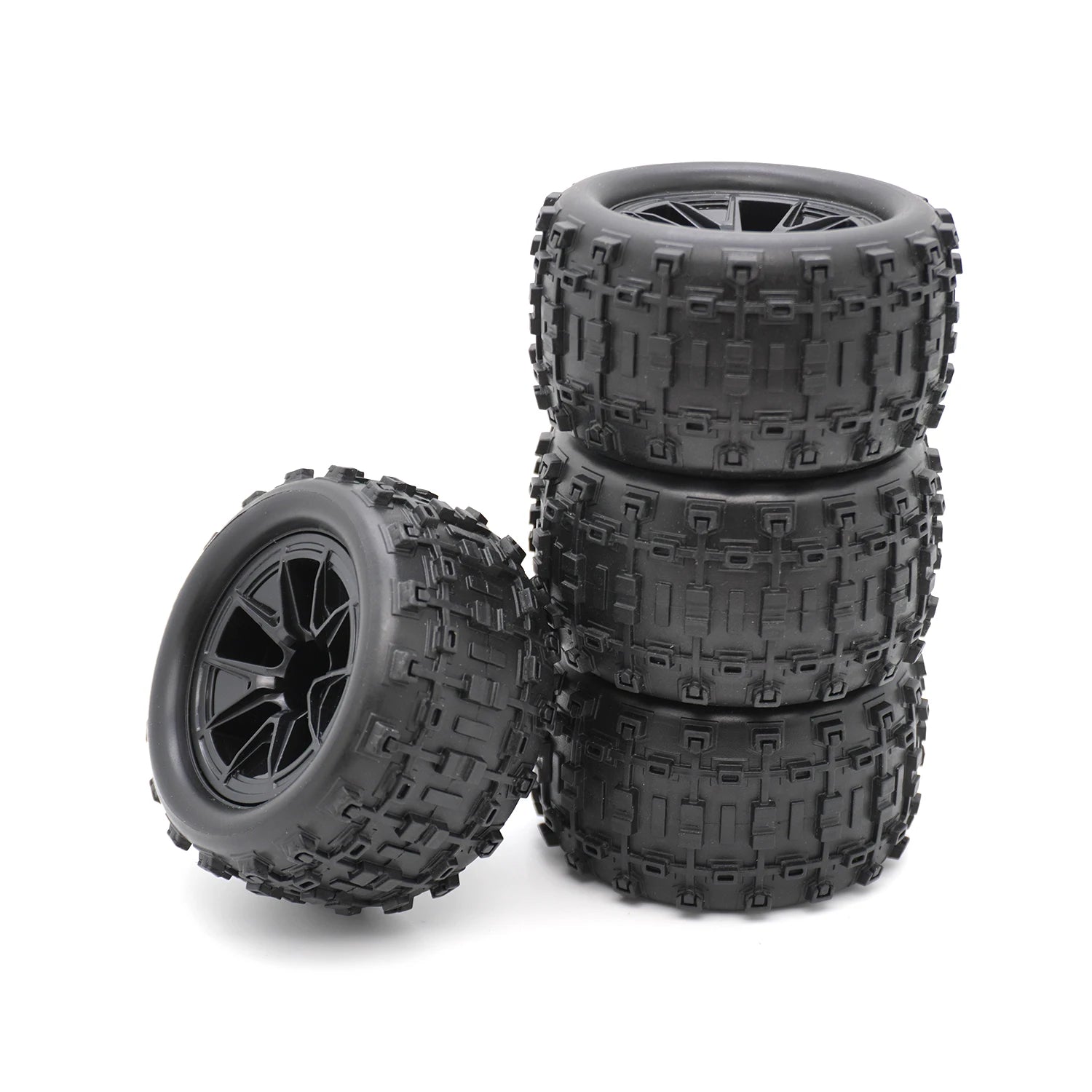 4PCS YSIDO RC Car Rubber Tires Wheels 85mm 12mm HEX Skidproof Wear-resistant Tyre for Hyper Go 14210 16210 WLTOYS 144001 144010