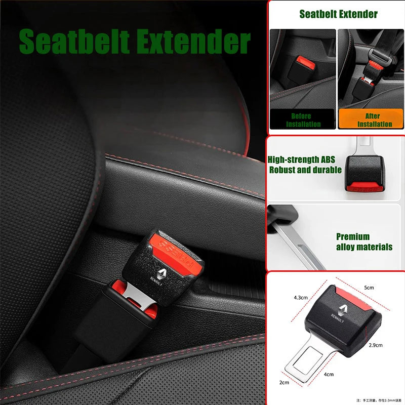 car seat belt extender strap accessories For Renault Clio Laguna Megane 2 3 Duster Logan Captur Talisman Trafic Kadjar Fluence