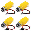4pcs TT Motor Electric Motor DC 3V-6V Dual Shaft Geared Motor Gearbox Engine Motor for Smart Car Robot Toys Cars Chassis Models