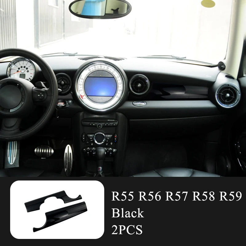Car Decorative Cover Protective Shell Black Interior Modification ABS Plastic Sticker  For MINI Cooper R55 R56 R57 R58 R59 R60 1