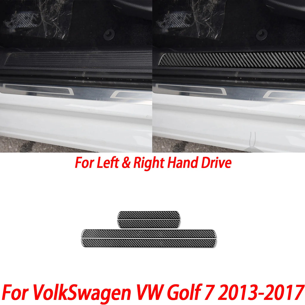 For VW Golf 7 GTI Mk7 2013-2017 Car Interior Accessories Cup Holder Frame Console AC CD Control Cover Gear Shift Panel Sticker