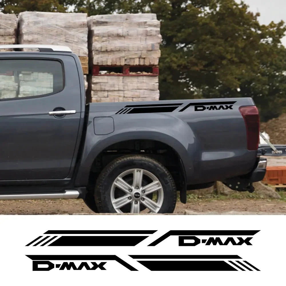Pickup Body Side Stickers For Isuzu Dmax D Max Truck Hood Car Tailgate Decor Decals Trunk Vinyl Covers Auto Tuning Accessories