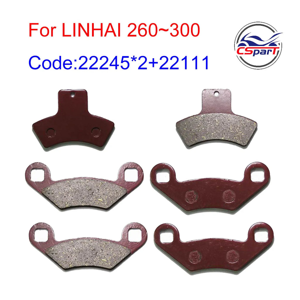 Pastillas de freno delanteras y traseras para LINHAI 260cc 300cc ATV UTV Buggy 4x4 22111 22245 32176F