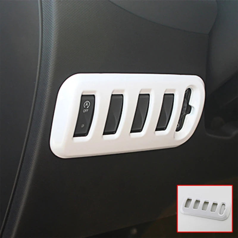 Full Set White Interior Decoration Cover Car Stickers For Smart 453 451 2015-2020 Accessories