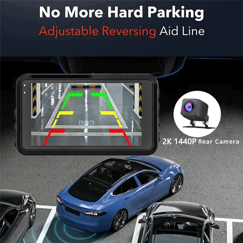 Car Front Rear Dash Camera Car Video Recorder Camera Built In Wifi Camera,Night Vision 170°Wide Angle,WDR,24H Park-Y47A