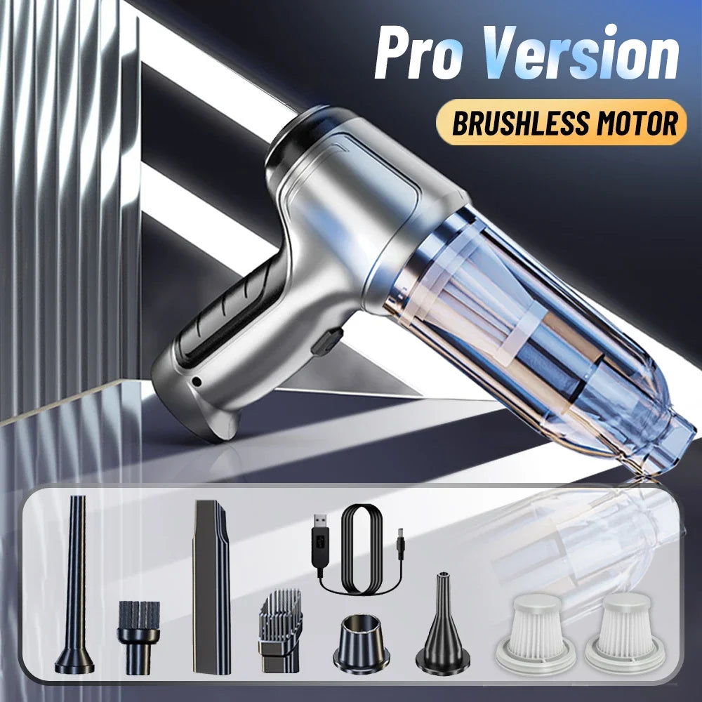 Car Vacuum Cleaner 95000pa Strong Suction Vacuum Cleaner For Car Wireless Handheld Auto Vacuum Cleaning Machine For Car
