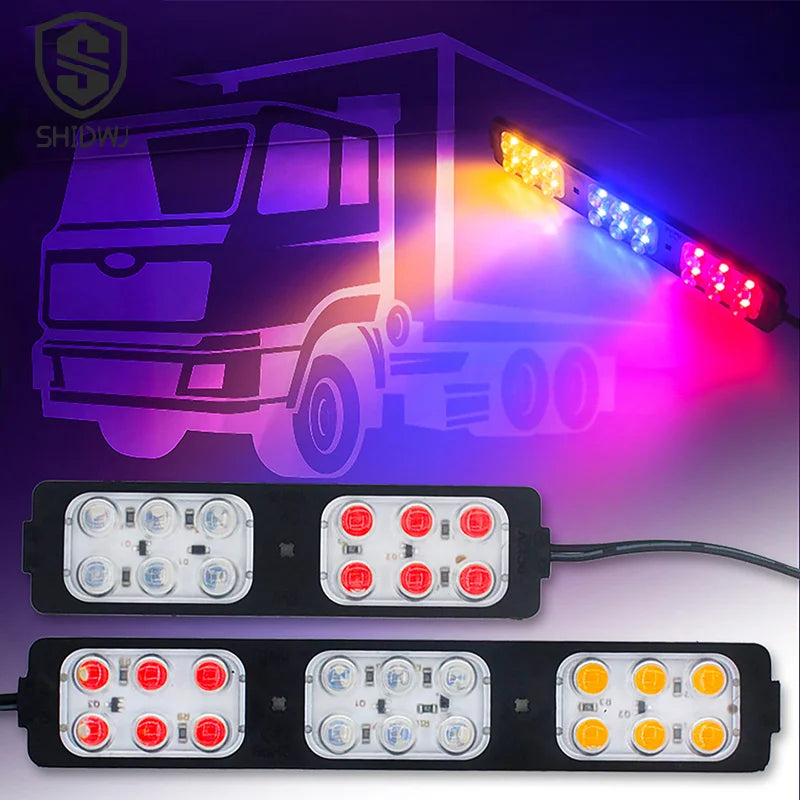 Truck Side Flashing LED Light Warning Emergency Indicator Lamp For Van Truck Motorcycle Pickup Offroad Decor Accessories