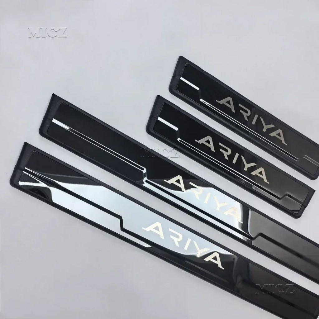 For Nissan ARIYA Accessory Stainless Chrome Car Door Sill Kick Plate Guard Pedal Protector Styling