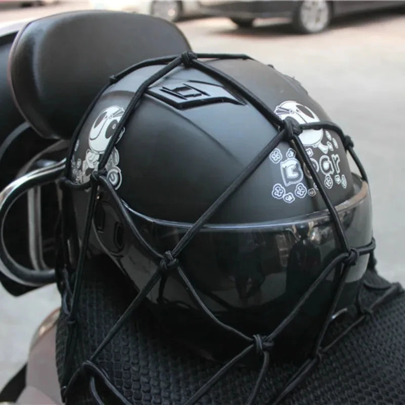 Motorcycle Luggage Net Cover Bike Hold Down Fuel Tank Luggage Mesh Rubber Elastic Web Bungee Motorcycle Bike Tank Car Styling