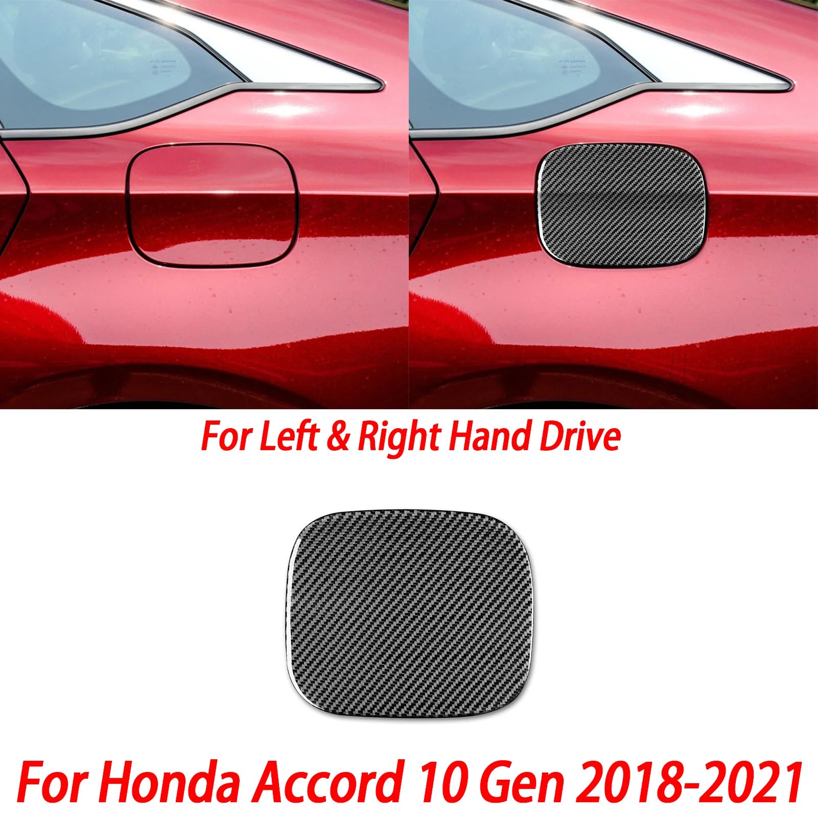 Interior Accessories Steering Wheel Central Armrest Panel Cup Holder For Honda Accord 10th Gen 2008—2021 Carbon Fiber Sticker