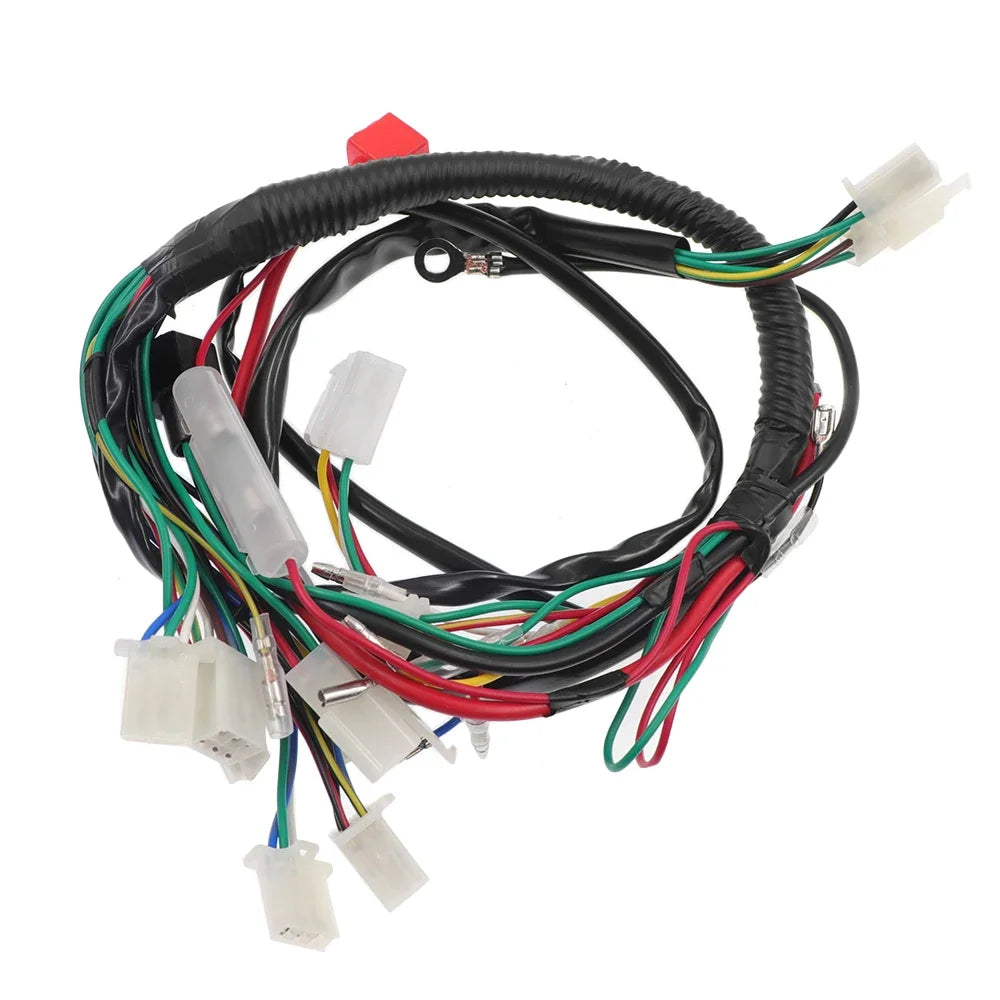 Electric Full Wiring Harness Kit For Motorcycle 4 Stroke 50 70cc 90cc 110cc 125cc Motocross ATV Quad Pit Dirt Bike Buggy Go Kart
