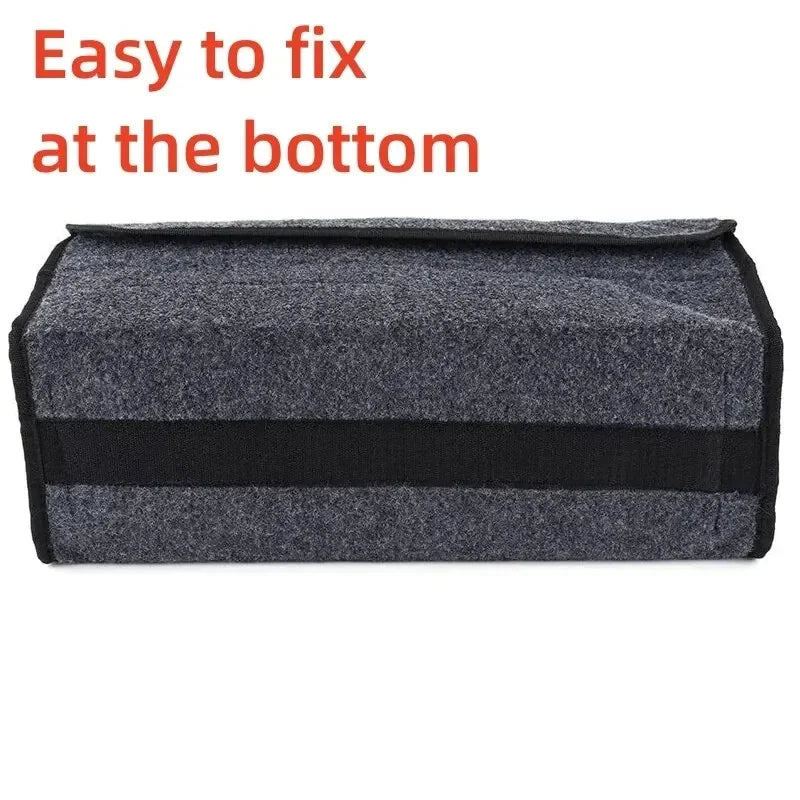 Car Organizer Bag Car Trunk Organizer Anti Slip Compartment Boot Storage Felt Cloth Storage Bag