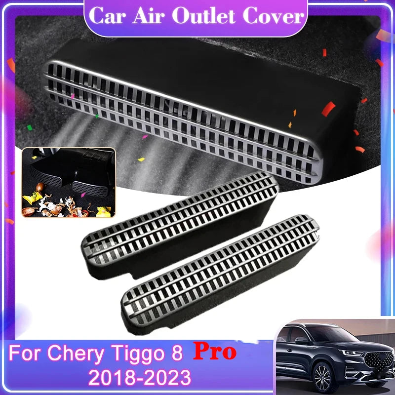 2x For Chery Tiggo 8 Pro Accessories 2018 2019 2020 2021 2022 2023 Under Seat Air Conditioning Duct Outlet Cover Car Accessories