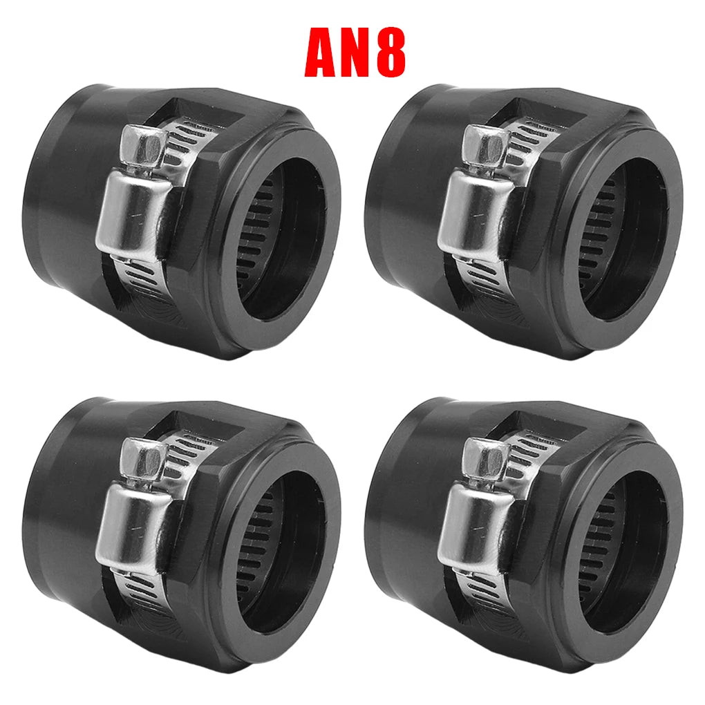 4pc AN4 AN6 AN8 AN10 AN12 Car Hose Finisher Clamp Radiator Modified Fuel Pipe Clip Buckle Universal Hose Clamps Oil End Finisher