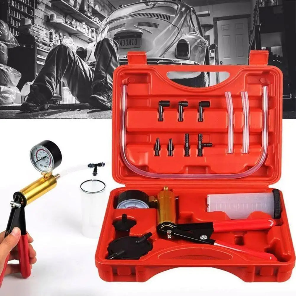 Automotive ToolsHandheld Hand Vacuum Pump KitVacuum Pistol Pump TesterCar Brake Exhaust PumpVacuum Pressure GaugeAuto Repair