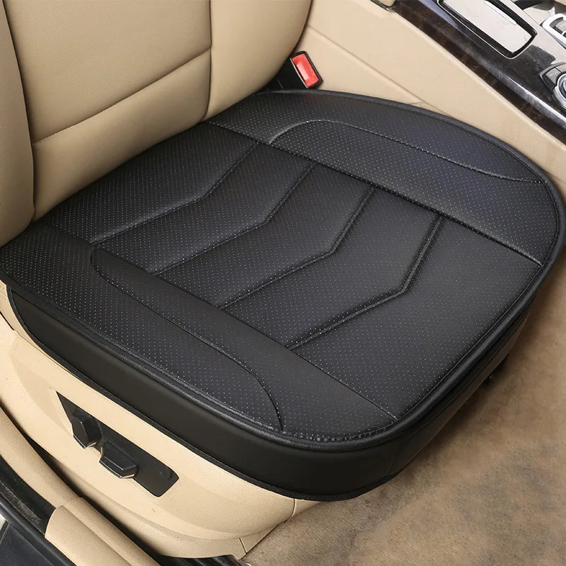 Leather Car Seat Cover Breathable Driver Seat Cushion Protection Universal Size Rear Seat Non-slip Mat Styling Accessories