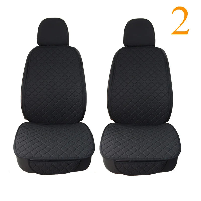 Car Seat Cover Accesorries Flax Summer Protect Cushion Protector Front Rear Full Set Vehicle Supplies Auto Interior Universal