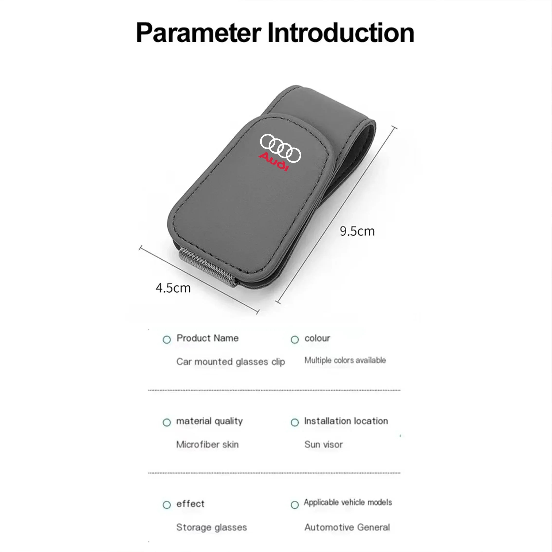 Car Interior Sun Visor Eyeglasses Holder Sunglasses Clip For AUDI A1 A3 A4 A5 A7 A8 Q3 Q5 Q7 S3 S4 S5 S6 S7 Sline Accessories