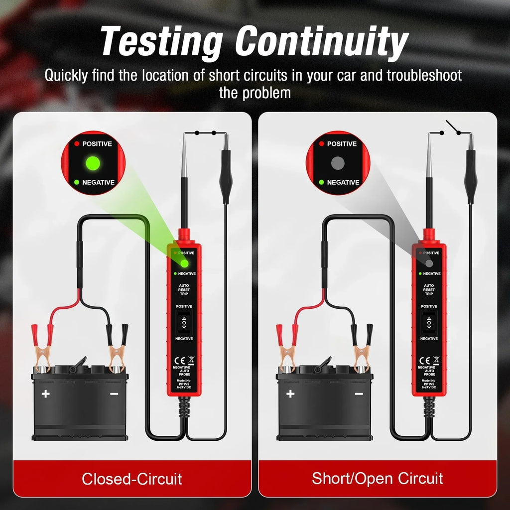 Automotive Electrical System Tester DC 6-24V PP1V5 Car Circuit Drive Test Pen For Car Electrics Testing Power Circuit Probe