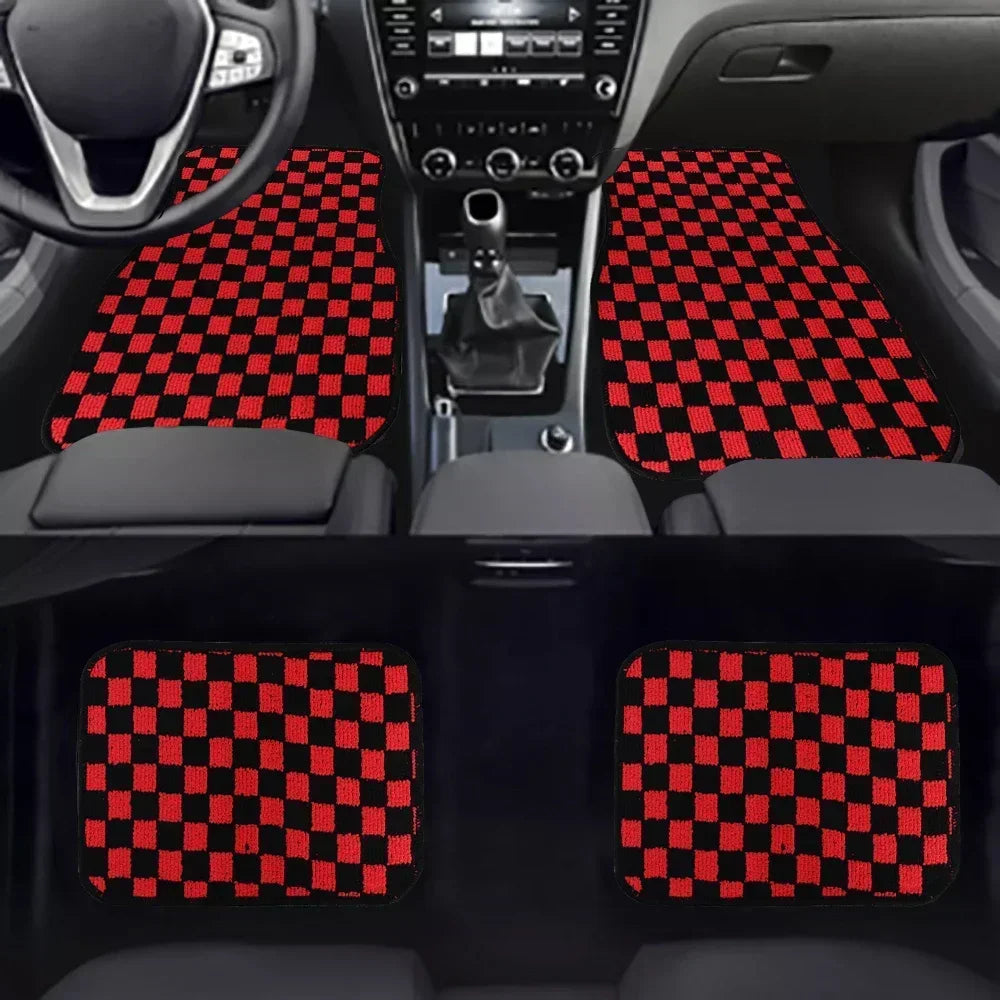 Automobile universal floor mat checkerboard floor mat mosaic grid car floor mat wear-resistant and anti slip floor mat parts