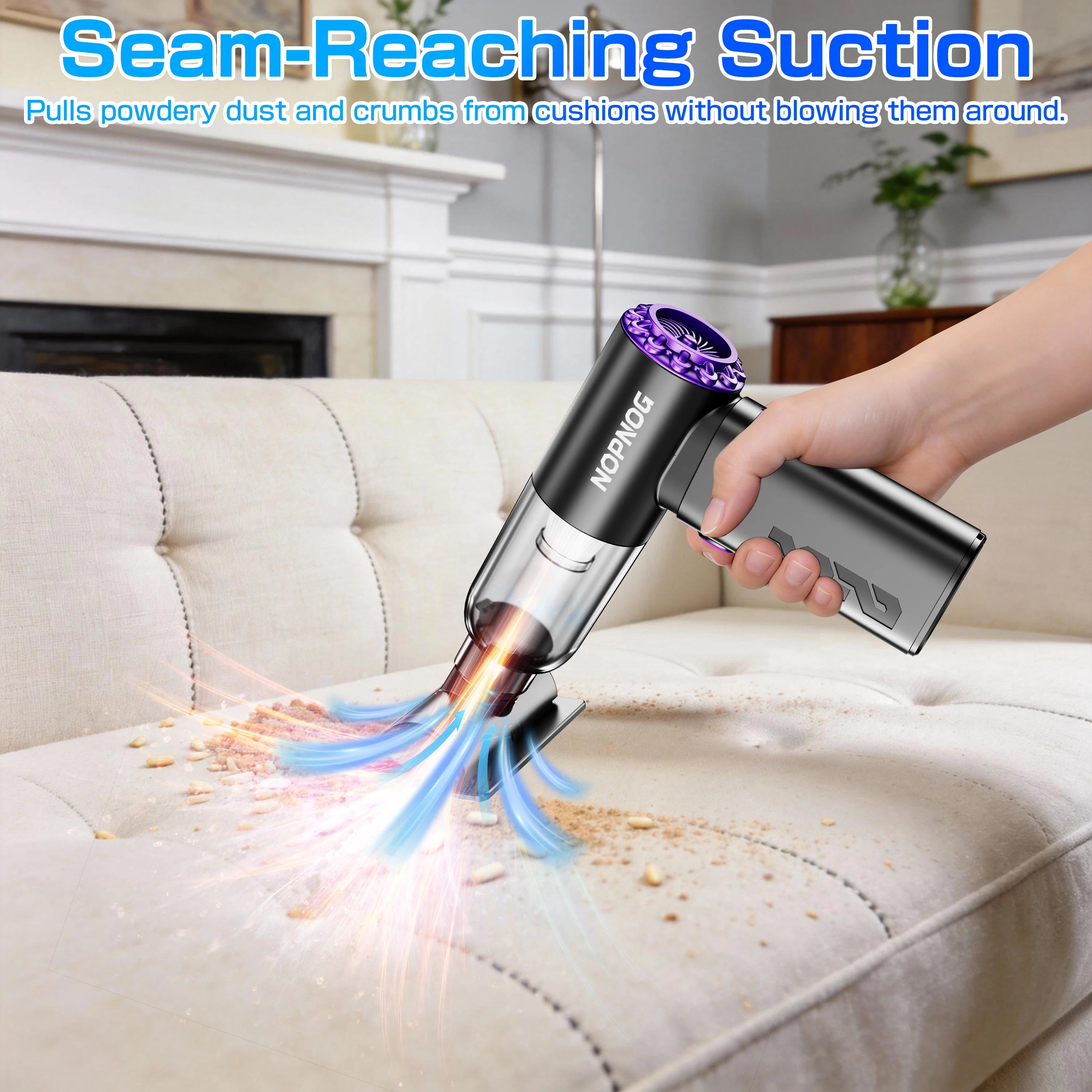 Interior Cleaning Blower Tool Air Duster Auto Accessories Portable 2 Speed Adjustable Cordless Car Vacuum Cleaner Dust Removal