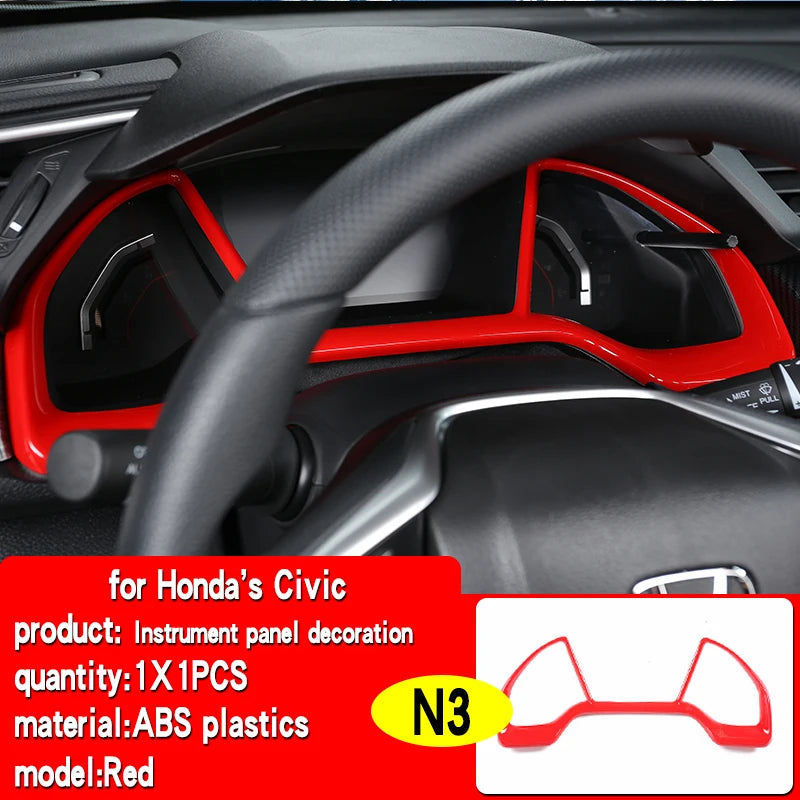 Suitable for 10th generation Honda Civic 2016-2021 car interior decoration center console air outlet gear decoration accessories