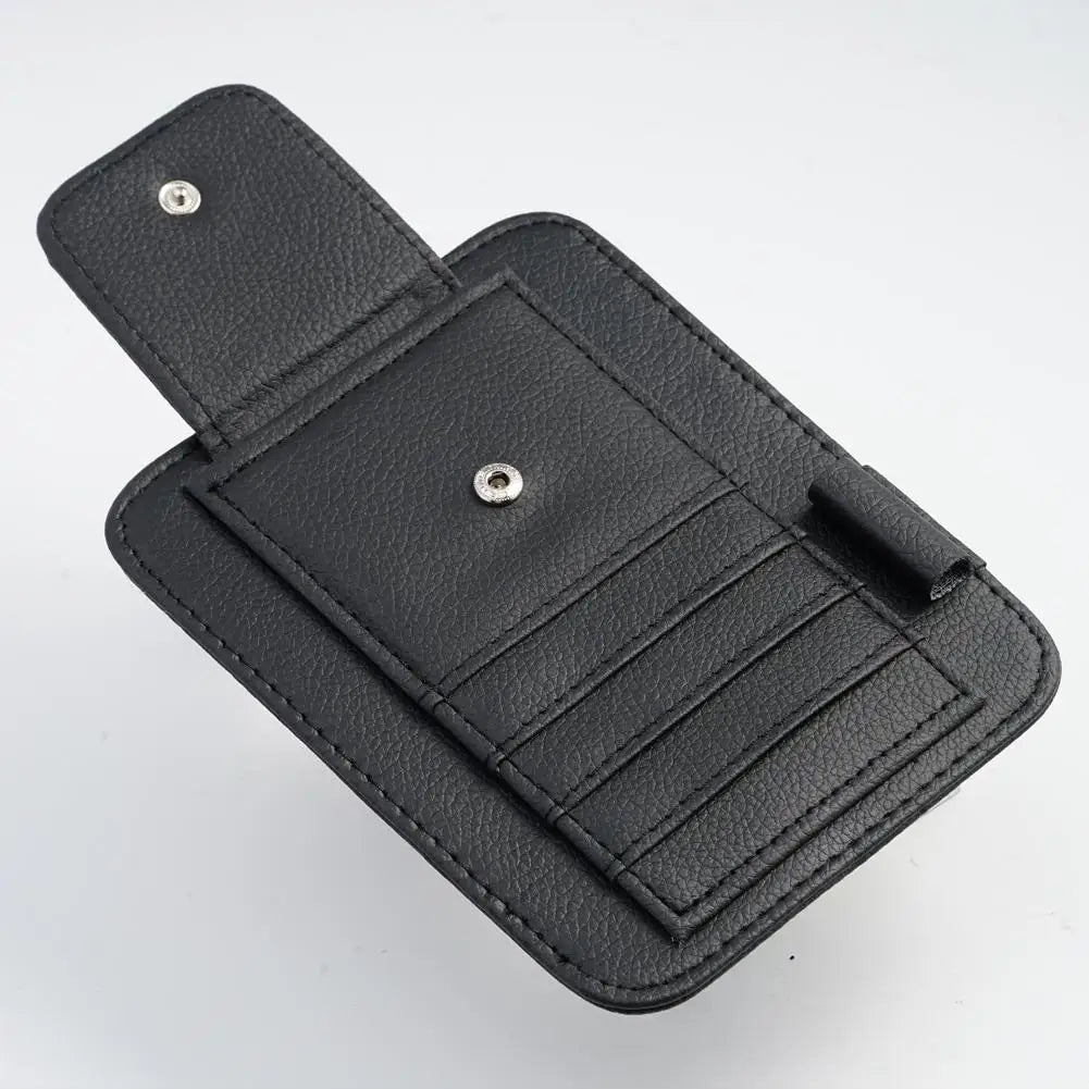 Car Sun Visor Organizer Multi-Pocket Business Card Storage Management Sunglasses Holder Visor Holder For Car Interior