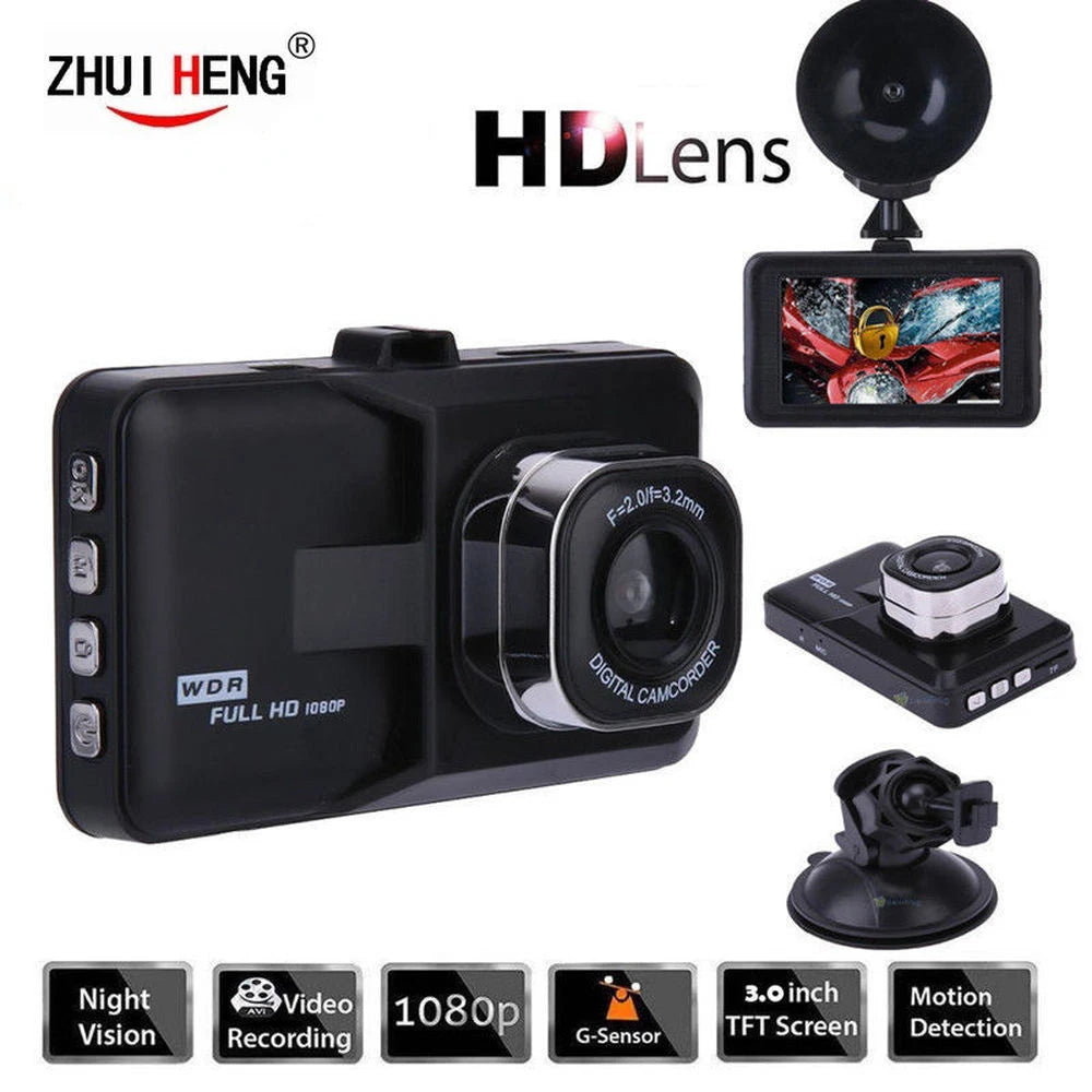 Full HD 1080P Dash Cam Video Recorder Driving Car DVR Car Recording Night Wide Angle Dashcam Video Registrar car dash camera