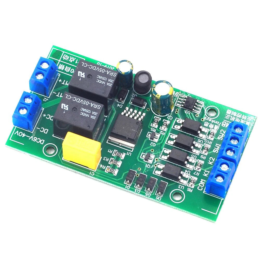 Controlador de motor de CC de 6 V, 12 V y 24 V CC, de avance y retroceso, 20 A, alta corriente, con relé de límite, placa de control de elevación