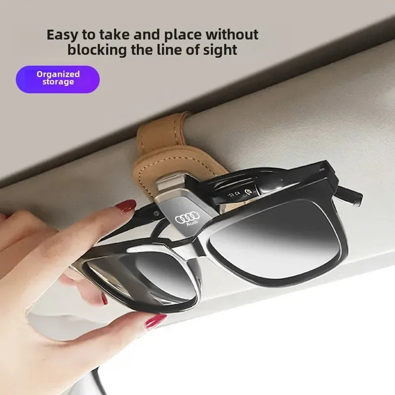car glasses case clip storage interior modification  For Audi A1 A3 A4 A5 A6 A7 S3 S4 S5 S6 RS3 RS4 RS5 RS6 Q2 Q3 Q5 Q7 Q8 TT