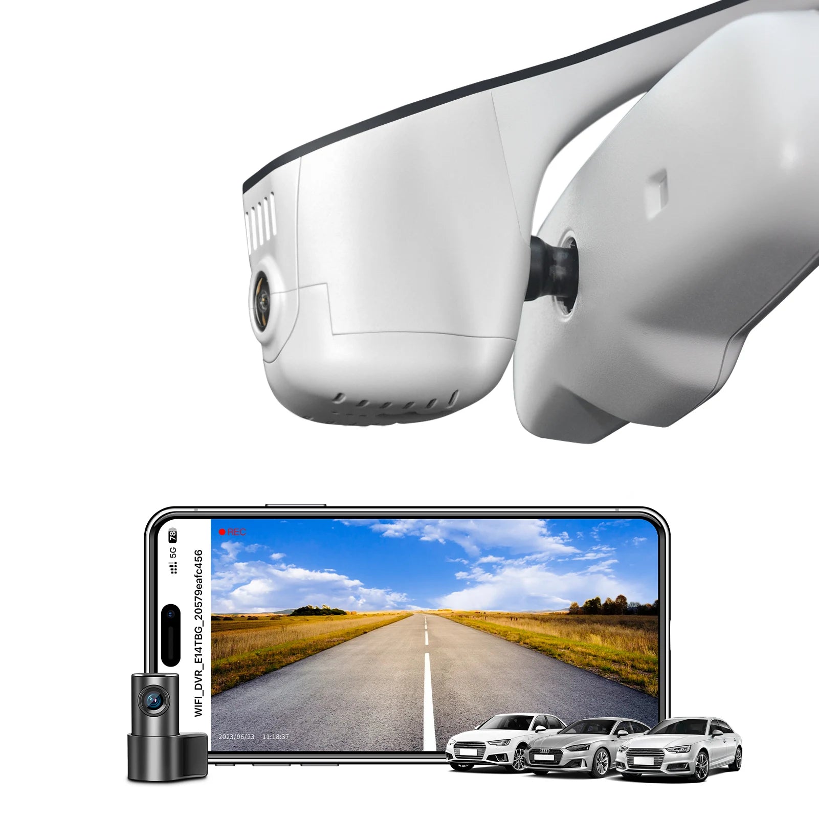 4K Dash Cam For Audi A3 A5 A6 A7 A8 Q2 Q3 Q5 Q7 Q8 S4 S6 S8 B8 C6 C7 RS R8 S5 S6 S7 S8 (Model B/C) WiFi APP GPS Dash Car Camera