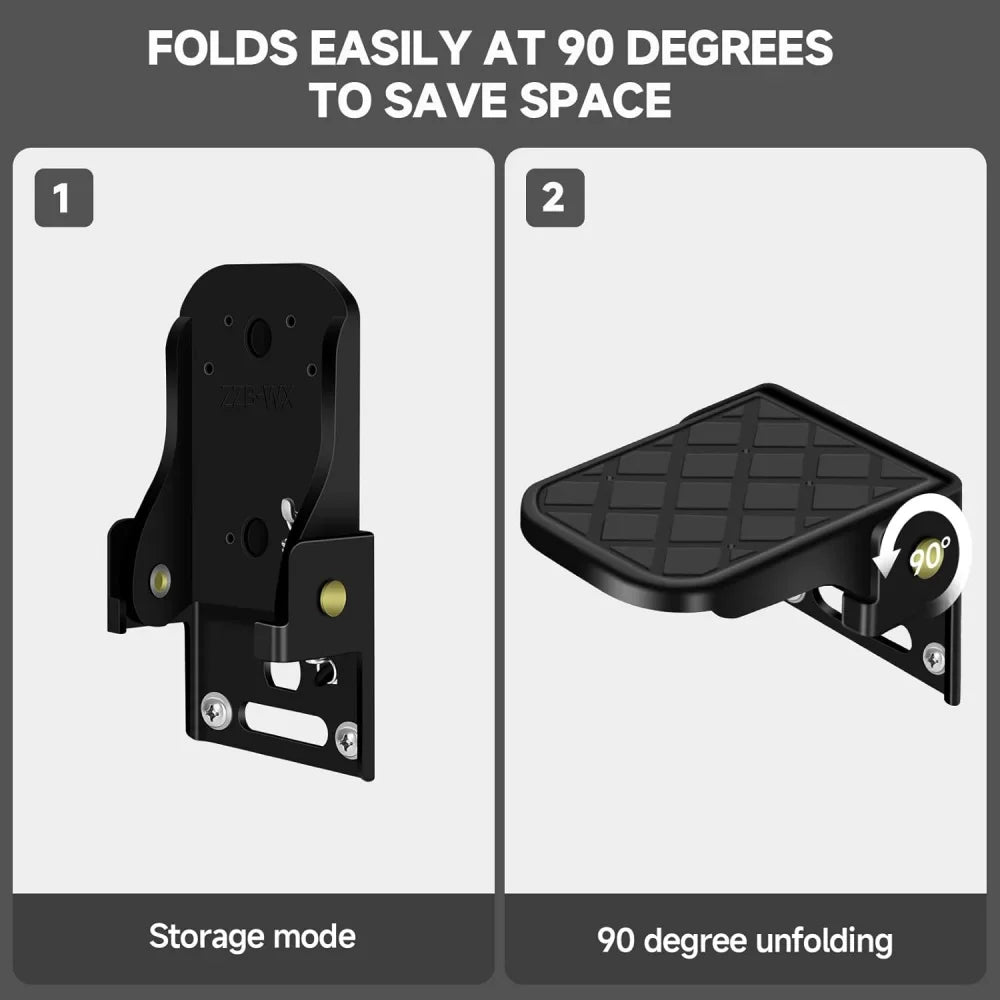 2PCS Folding Truck Bed Step Anti-Slip for Boat Trailer Bumper Pickup Truck Tailgate Ladder Campers RV Exterior Accessories