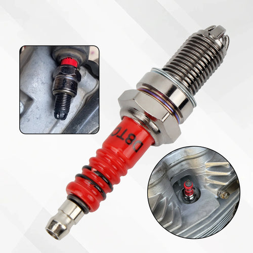 1/2Pcs Racing Spark Plug 3 Triple Electrode D8TC For ATV 50cc-150cc Scooter Dirt Bike Go Kart Atv Scooter Motorcycle Ignition