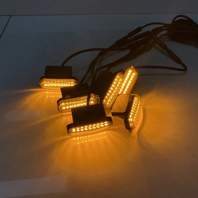 LED Front Grille Light For Pickup Offroad Suv Car Daytime Running Light Wheel Eyebrow Lamp 12V