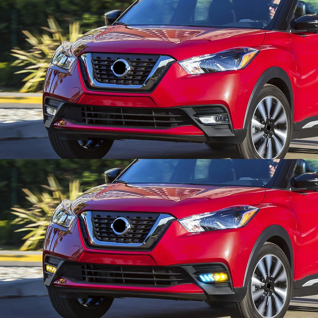 Car LED DRL For Nissan Sentra 2020 Xtrail Rogue Kicks 2017 2018 2019 2020 Qashqai 2019 2020 Daytime Running Lights Fog Lamps 12V