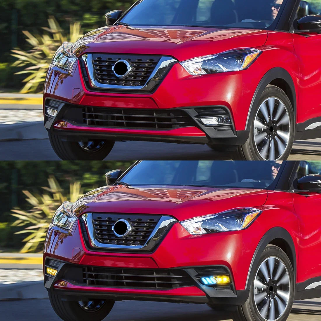 Car LED DRL For Nissan Sentra 2020 Xtrail Rogue Kicks 2017 2018 2019 2020 Qashqai 2019 2020 Daytime Running Lights Fog Lamps 12V