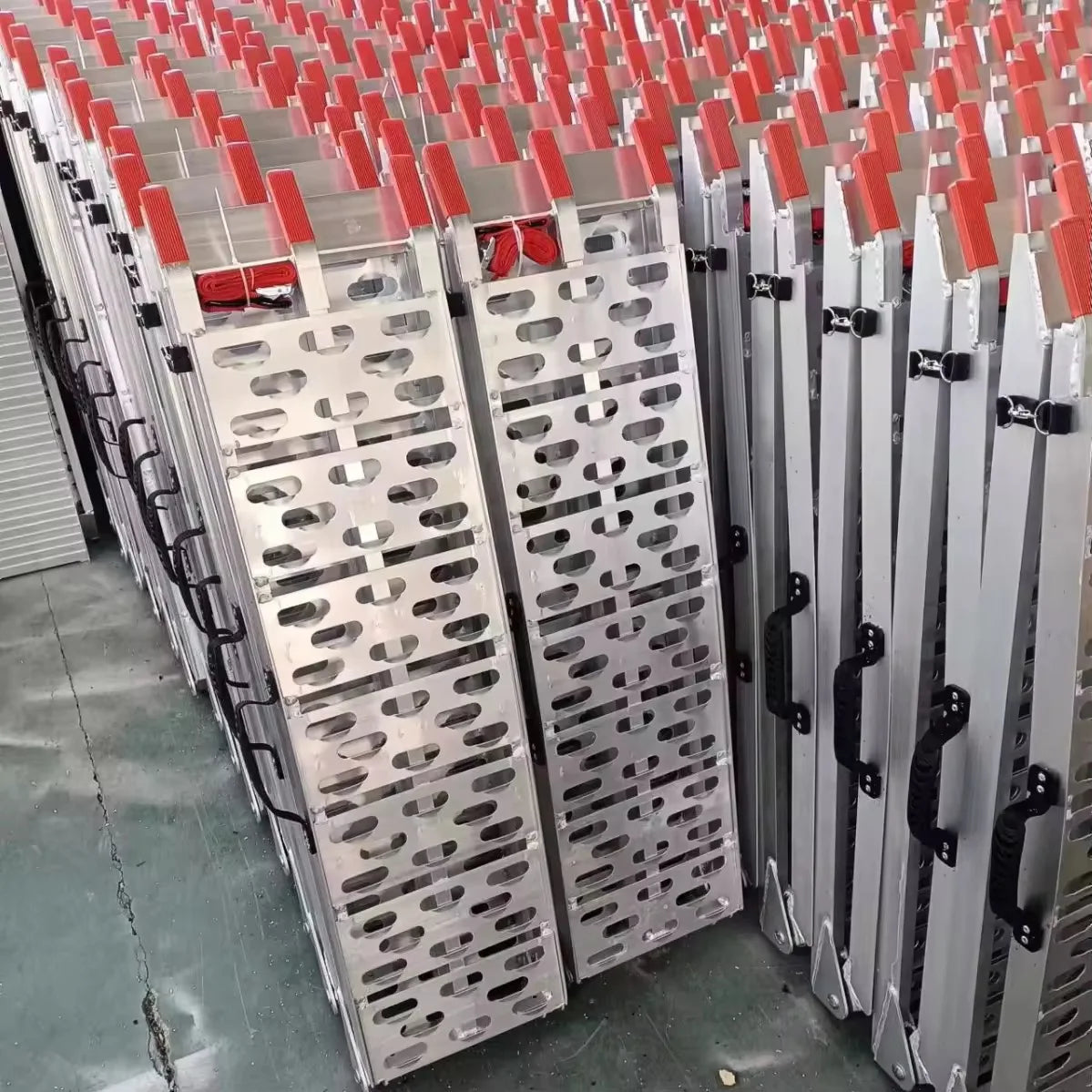 Motorcycle Aluminum Folding Ramp For Truck Trailer Loading