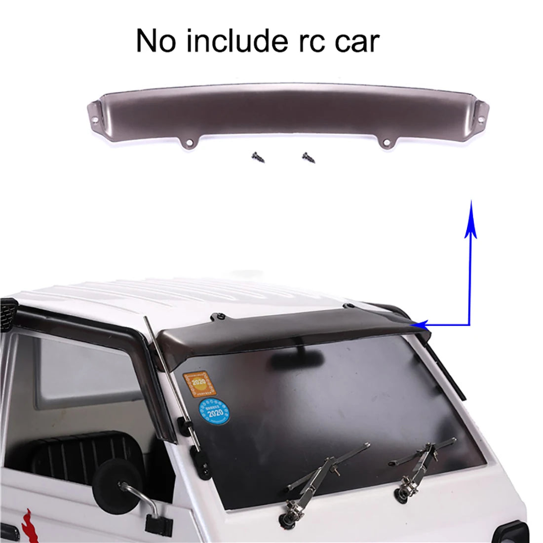 Upgrade for 1/10 WPL D12 Sun Hat Rain File Acrylic Transparent Black Truck Parts Voitur 1/10 RC Car Pickup Simulation Decor