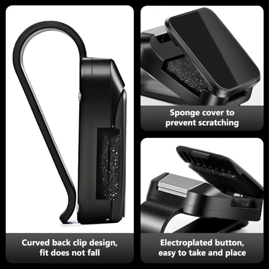 Car Glasses Clip, Car Sun Visor Automotive Hanger Clip Ticket Card Mount Clips Sunglasses Holders for Car Accessories