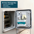 Camper RV Door Organizer Storage Box ABS Compartment Shelf for Motorhome Caravan Van Waste Tank Hatch